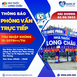 Nhà thuốc Long Châu tuyển dụng