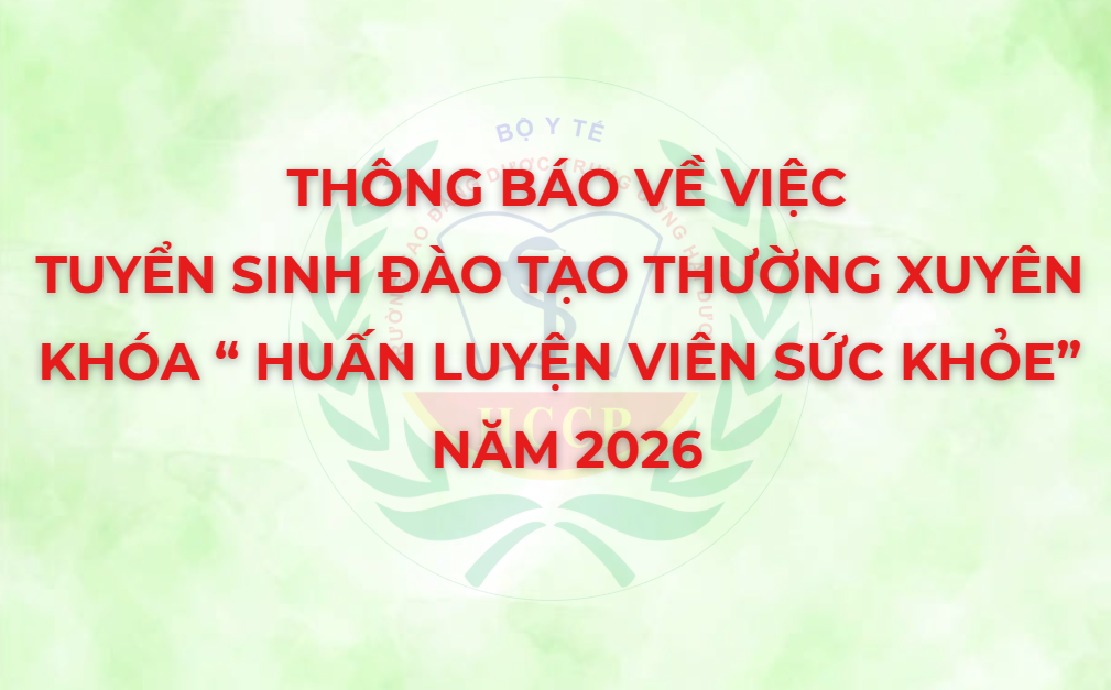 Thông báo v/v tuyển sinh, đào tạo thường xuyên khóa Huấn luyện viên sức khỏe năm 2026