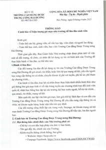 CẢNH BÁO VỀ HIỆN TƯỢNG GIẢ MẠO NHÀ TRƯỜNG ĐỂ LỪA ĐẢO SINH VIÊN