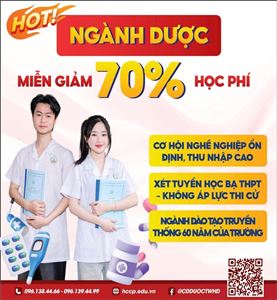 TRƯỜNG CAO ĐẲNG DƯỢC TRUNG ƯƠNG HẢI DƯƠNG THỰC HIỆN GIẢM 70% HỌC PHÍ CHO SINH VIÊN NGÀNH DƯỢC – CƠ HỘI VÀNG CHO THÍ SINH NĂM 2025