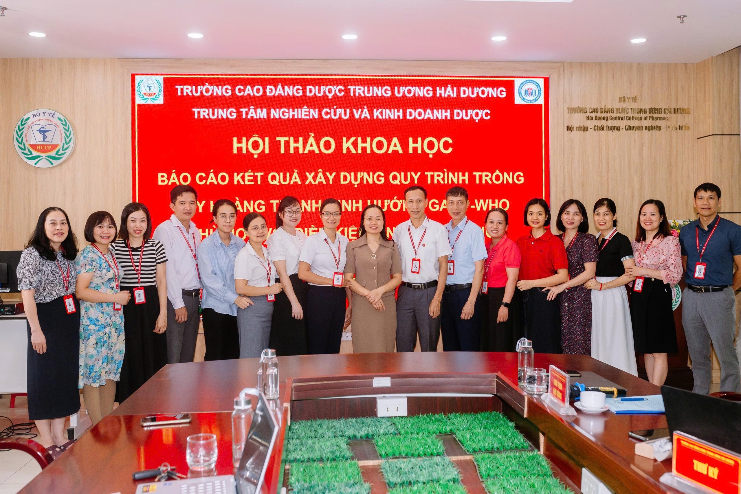 HỘI THẢO KHOA HỌC: XÂY DỰNG QUY TRÌNH TRỒNG CÂY HOÀNG THANH THEO TIÊU CHUẨN GACP-WHO TẠI THÀNH PHỐ HẢI PHÒNG