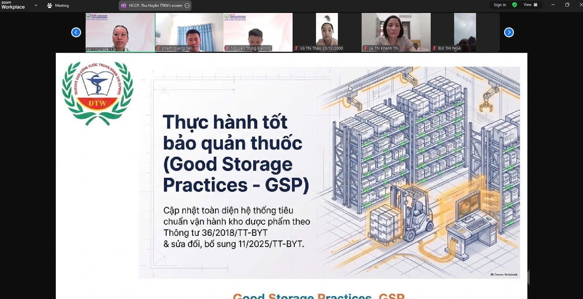TRƯỜNG CAO ĐẲNG DƯỢC TRUNG ƯƠNG HẢI ĐƯƠNG TĂNG CƯỜNG TỔ CHỨC ĐÀO TẠO, CẬP NHẬT KIẾN THỨC GSP CHO ĐỘI NGŨ NHÂN SỰ NGÀNH DƯỢC TOÀN QUỐC
