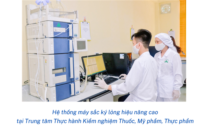 Hệ thống máy sắc ký lỏng hiệu năng cao tại Trung tâm Thực hành Kiểm nghiệm Thuốc, Mỹ phẩm, Thực phẩm